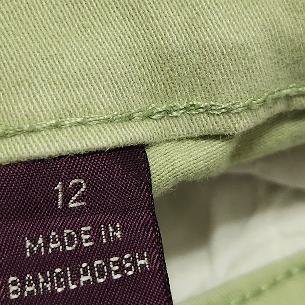 Gloria Vanderbilt Capri Size 12 Green Stretch With Pockets. New - Picture 10 of 16